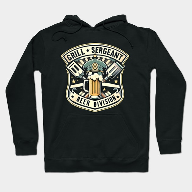 Grill Sergeant: Beer Division Hoodie by Neon Galaxia